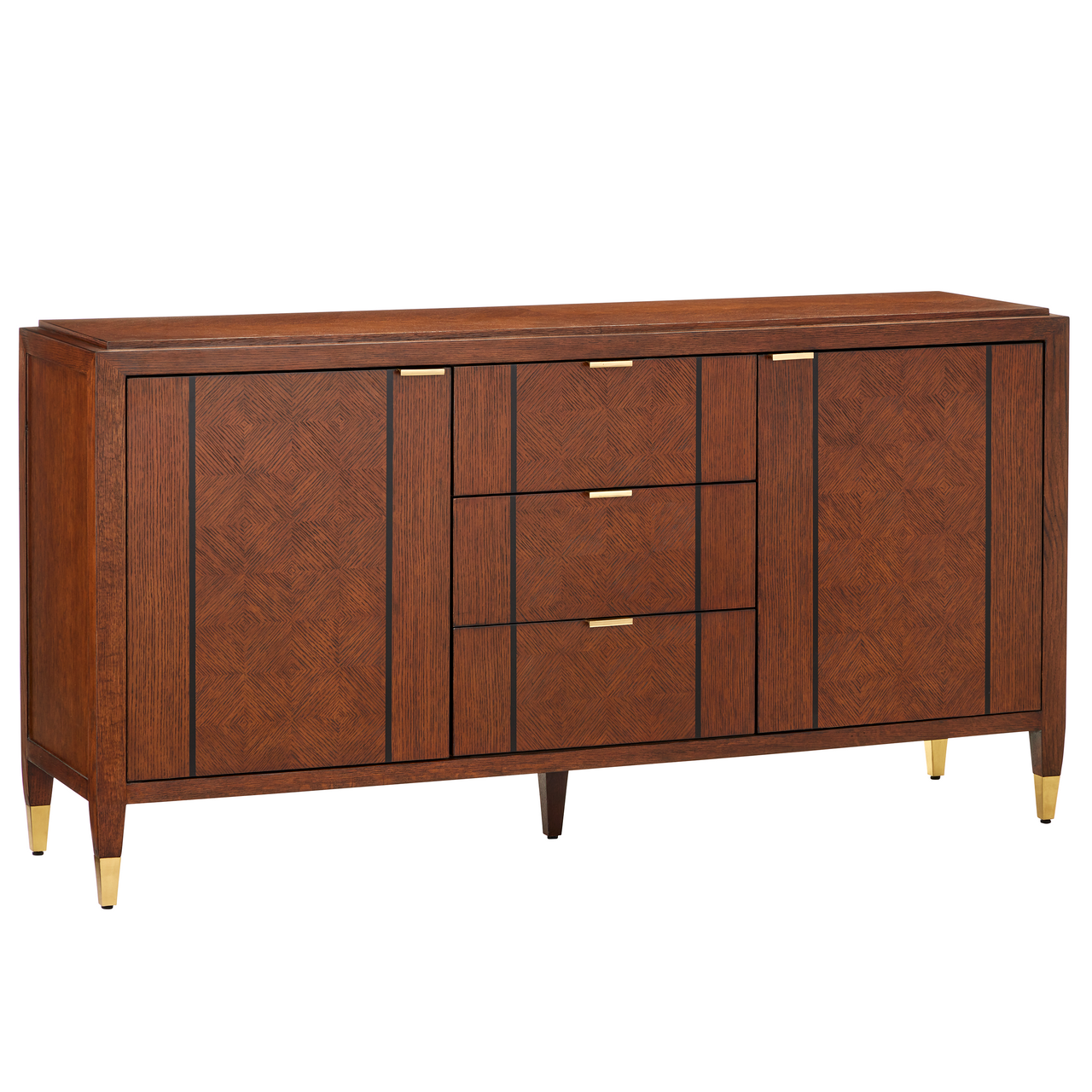 Currey & Co. 70" Dorian Oak Credenza 3000-0273