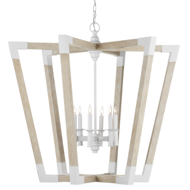 Currey & Co. Bastian 37" Large Sandstone 6-Light Lantern 9000-1110