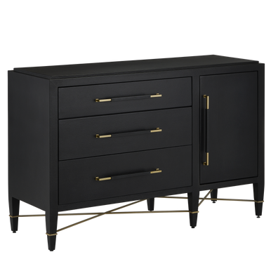 Currey & Co. Verona Black Three-Drawer Chest 3000-0250