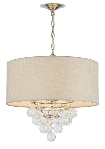 Lumanity Lighting Avery 3-Light Statement Drum Chandelier in Polished Nickel  L090-0023