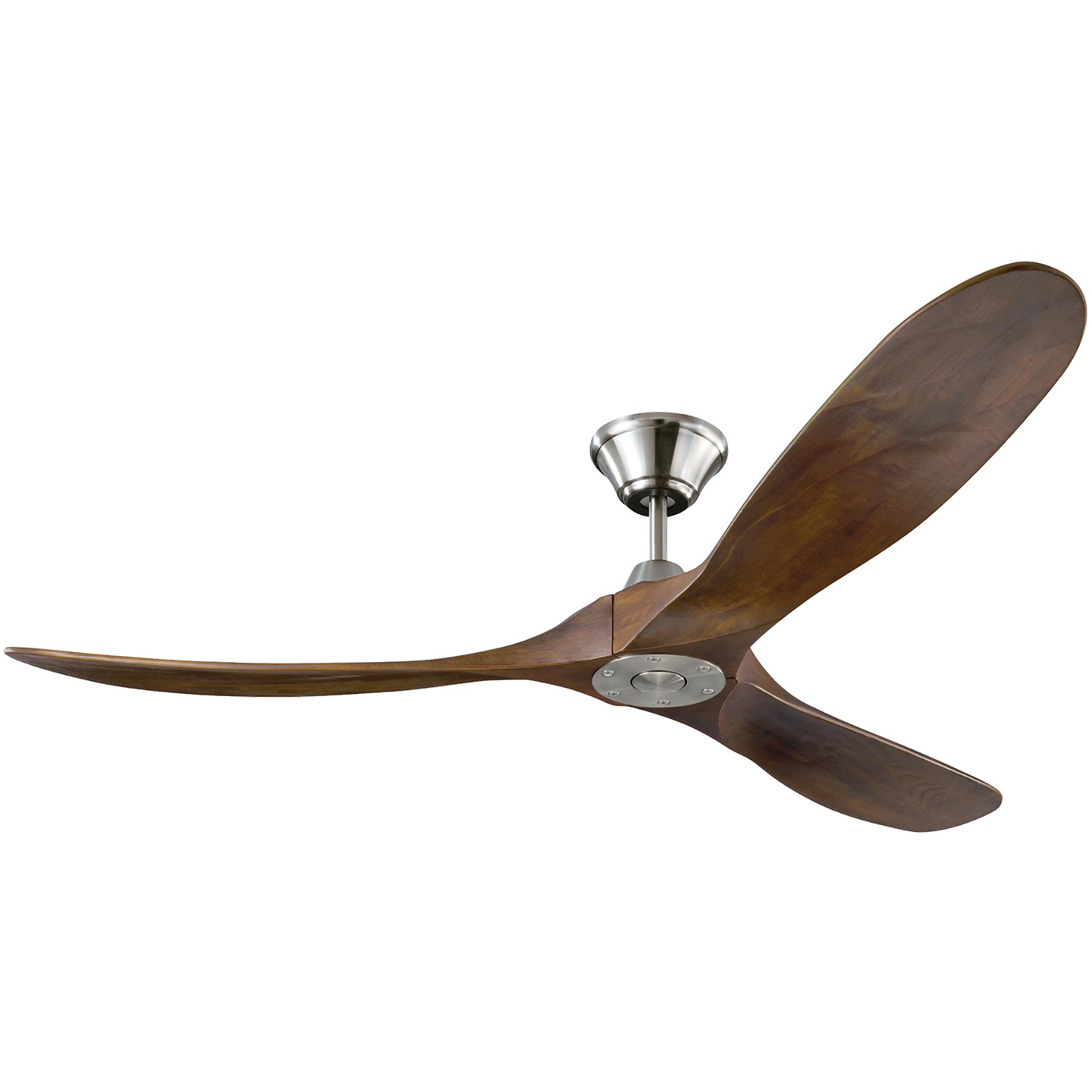 Visual Comfort Fan Maverick 60" Ceiling Fan - Brushed Steel, Handheld Remote, 6-speed, Reverse, indoor/outdoor 3MAVR60BS