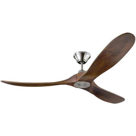 Visual Comfort Fan Maverick 60" Ceiling Fan - Brushed Steel, Handheld Remote, 6-speed, Reverse, indoor/outdoor 3MAVR60BS