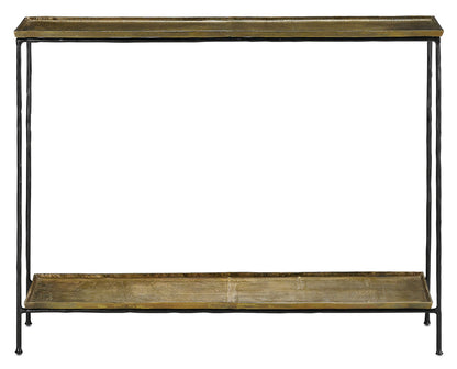 Currey & Co. Boyles Brass Console Table 4000-0023