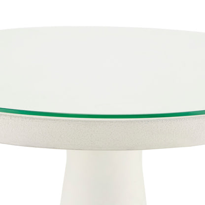 Currey & Co. Tondo White Accent Table 4000-0144