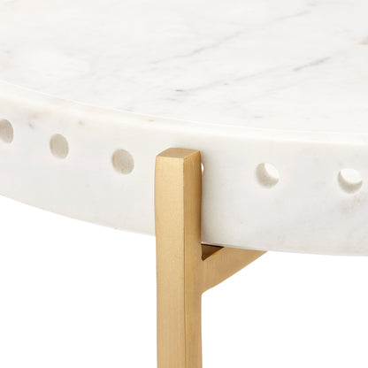 Currey & Co. Freya Marble Accent Table 4000-0146