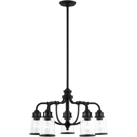 Livex Lighting Lawrenceville Collection 5 Lt Black Chandelier in Black 40025-04