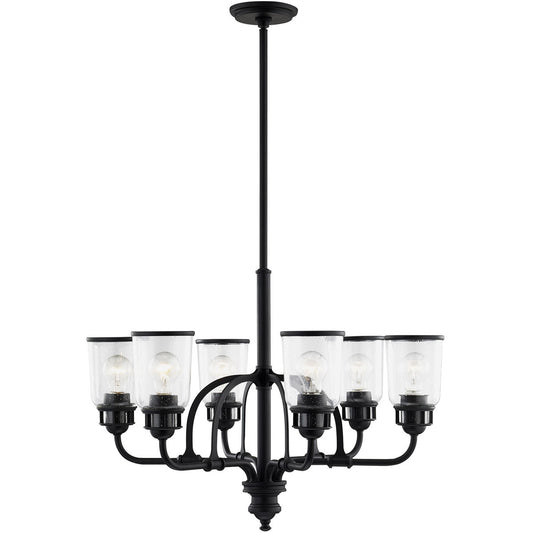 Livex Lighting Lawrenceville Collection 6 Lt Black Chandelier in Black 40026-04