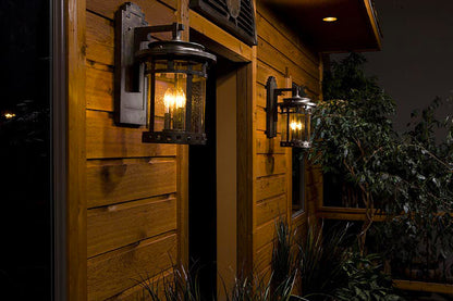 Maxim Santa Barbara VX 1-Light Outdoor Wall Lantern in Sienna 40033CDSE