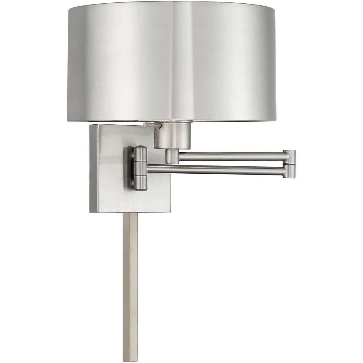 Livex Lighting Swing Arm Wall Lamps Collection 1 Lt Brushed Nickel Swing Arm Wall Lamp in Brushed Nickel 40034-91