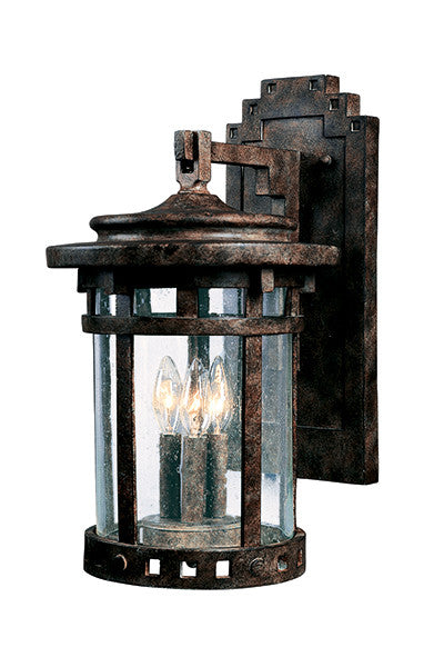 Maxim Santa Barbara VX 3-Light Outdoor Wall Lantern in Sienna 40034CDSE