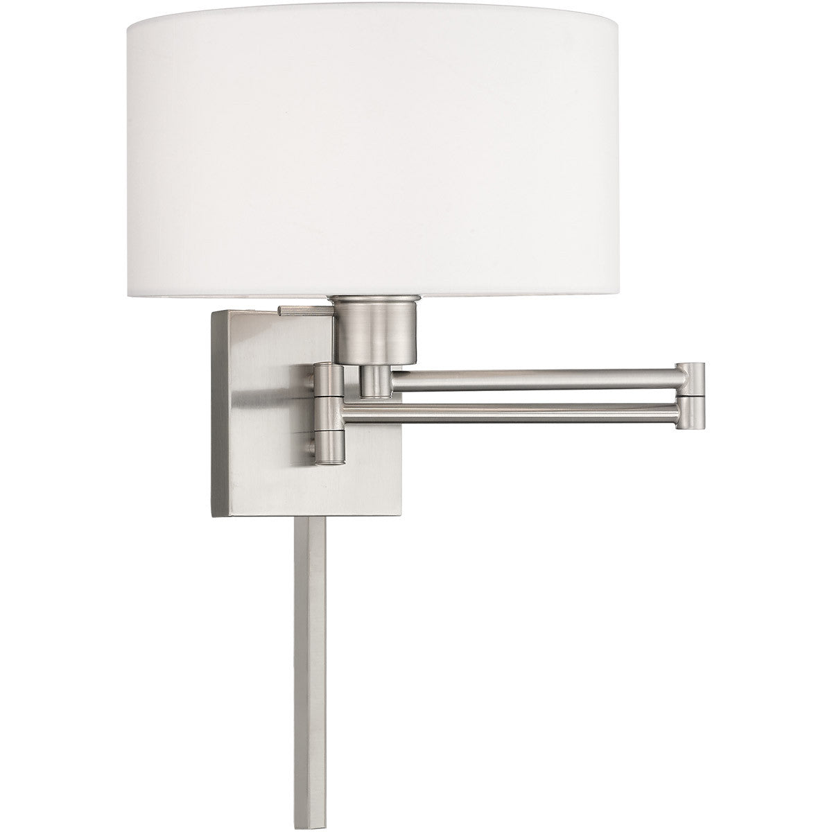 Livex Lighting Swing Arm Wall Lamps Collection 1 Lt Brushed Nickel Swing Arm Wall Lamp in Brushed Nickel 40036-91