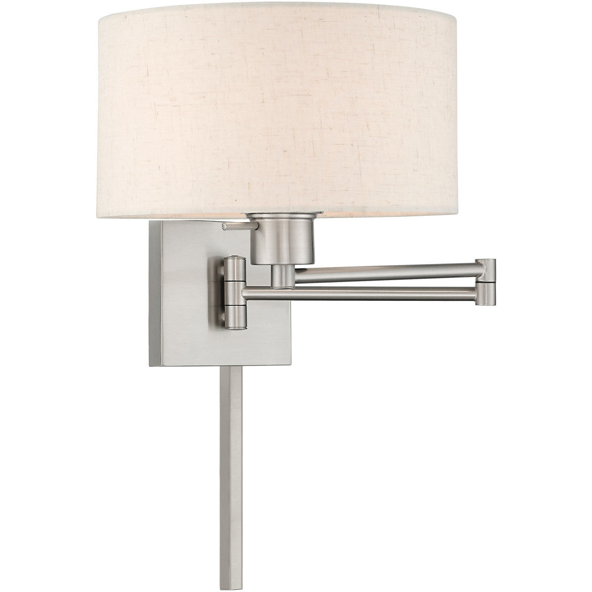 Livex Lighting Swing Arm Wall Lamps Collection 1 Lt Brushed Nickel Swing Arm Wall Lamp in Brushed Nickel 40037-91