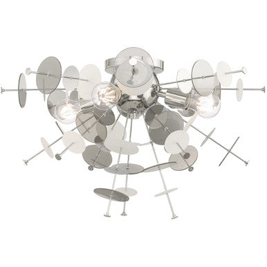 Livex Lighting Circulo Collection 4 Lt Polished Chrome Ceiling Mount in Polished Chrome 40070-05