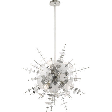 Livex Lighting Circulo Collection 6 Lt Polished Chrome Pendant Chandelier in Polished Chrome 40076-05