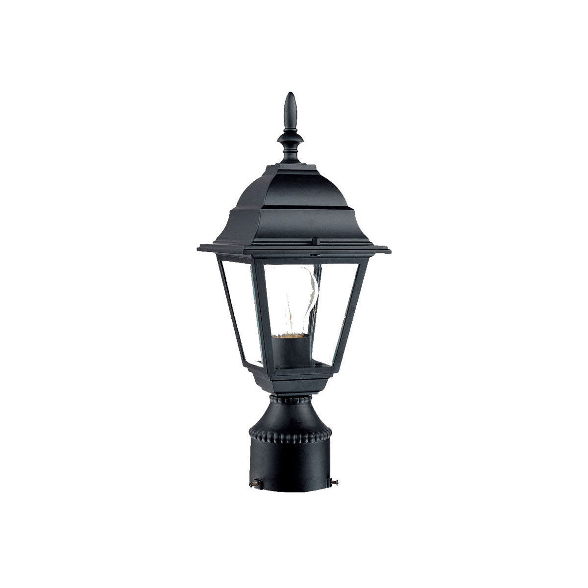 Acclaim Lighting Builder's Choice 1-Light Matte Black Post mount Light in Matte Black 4007BK