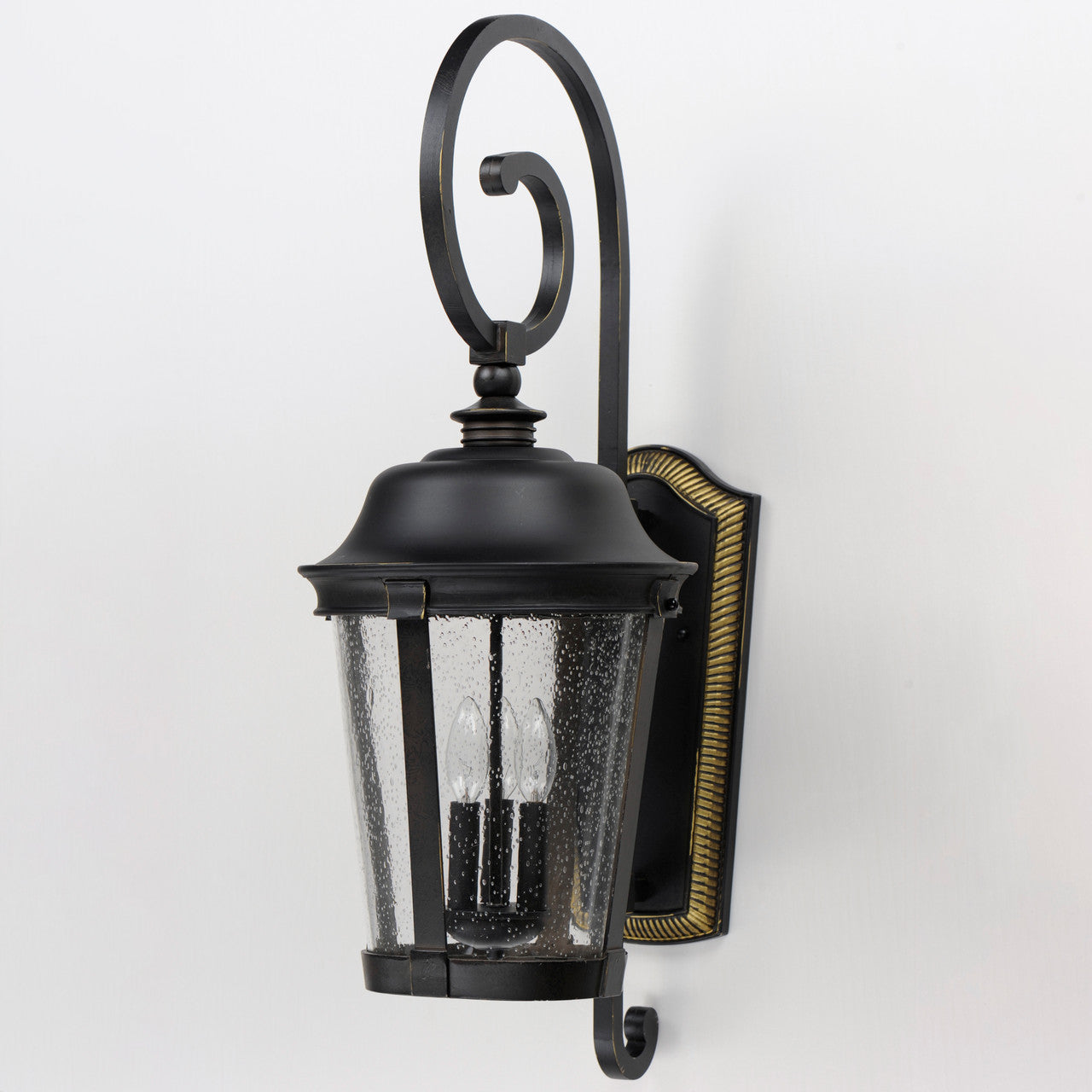 Maxim Dover VX 3-Light Outdoor Wall Lantern in Bronze 40095CDBZ