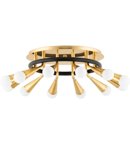 Corbett Lighting12 Light Semi Flush in Brass 401-12-VPB/BBR