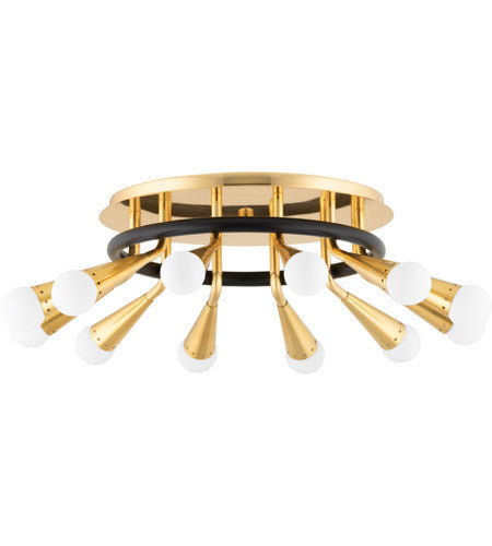 Corbett Lighting12 Light Semi Flush in Brass 401-12-VPB/BBR