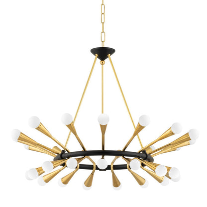 Corbett Lighting Aries Chandelier in Vintage Polished Brass/Deep Bronze 401-30-VPB/BBR