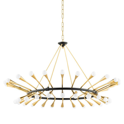 Corbett Lighting Aries Chandelier in Vintage Polished Brass/Black Brass 401-48-VPB/BBR