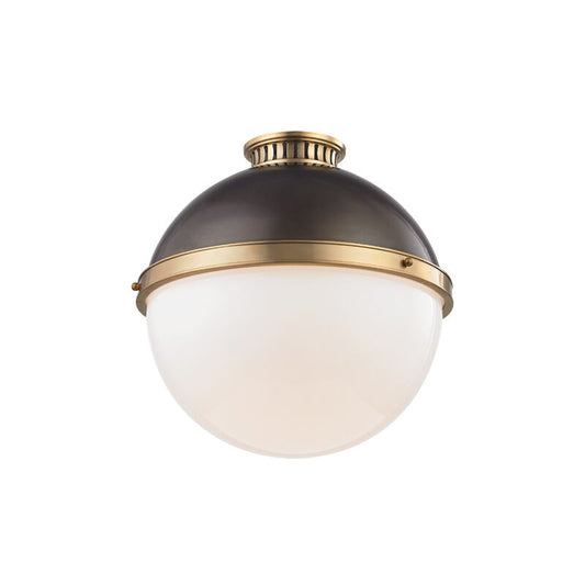 Hudson Valley Lighting Latham Flush Mount in Aged/antique Distressed Bronze 4015-ADB