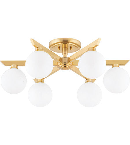 Corbett Lighting6 Light Semi Flush in Steel 402-06-VB