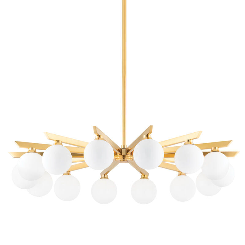 Corbett Lighting Astra Chandelier in Vintage Brass 402-14-VB