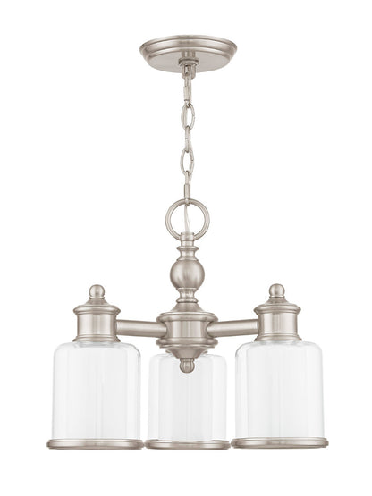 Livex Lighting Middlebush Collection 3 Light BN Mini Chandelier/Ceiling Mount in Brushed Nickel 40203-91