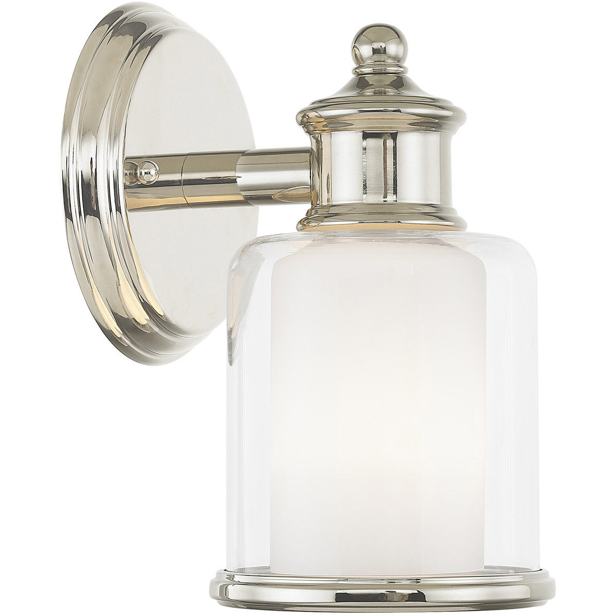 Livex Lighting Middlebush Collection 1 Lt PN Wall Sconce in Polished Nickel 40211-35