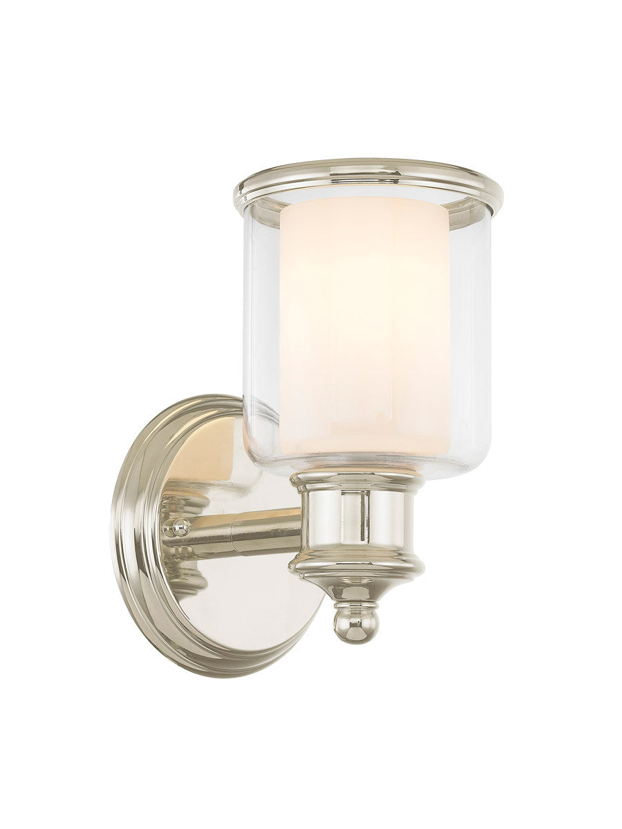 Livex Lighting Middlebush Collection 1 Lt PN Wall Sconce in Polished Nickel 40211-35