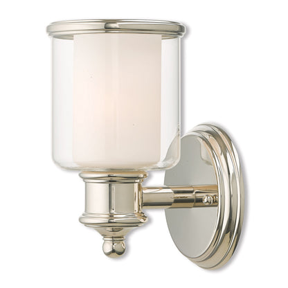 Livex Lighting Middlebush Collection 1 Lt PN Wall Sconce in Polished Nickel 40211-35