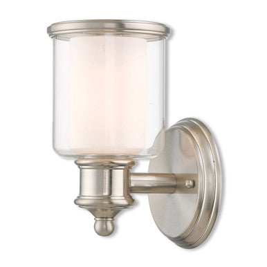 Livex Lighting Middlebush Collection 1 Lt BN Wall Sconce in Brushed Nickel 40211-91