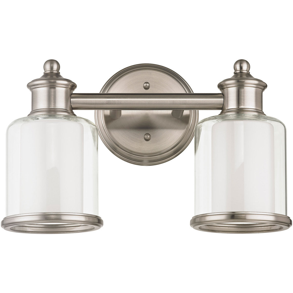 Livex Lighting Middlebush Collection 2 Light Brushed Nickel Bath Light in Brushed Nickel 40212-91