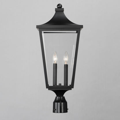 Maxim Sutton Place VX 2-Light Outdoor Post Lantern in Black 40230CLBK