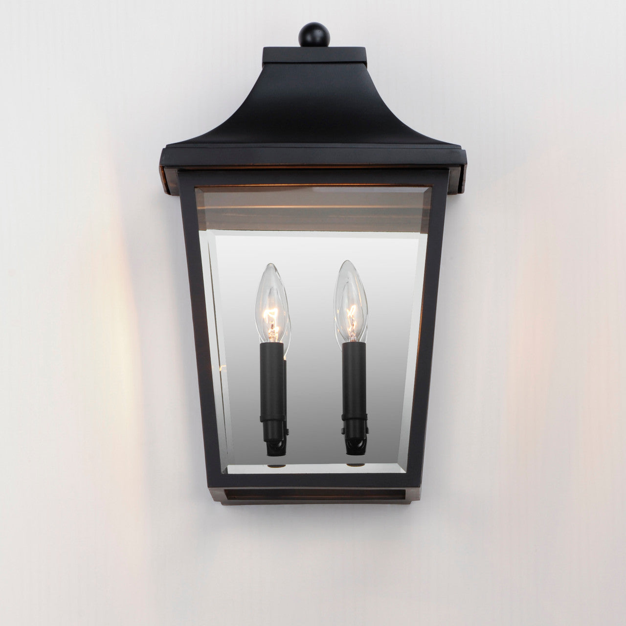 Maxim Sutton Place VX 2-Light Pocket Sconce in Black 40231CLBK