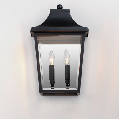 Maxim Sutton Place VX 2-Light Pocket Sconce in Black 40231CLBK