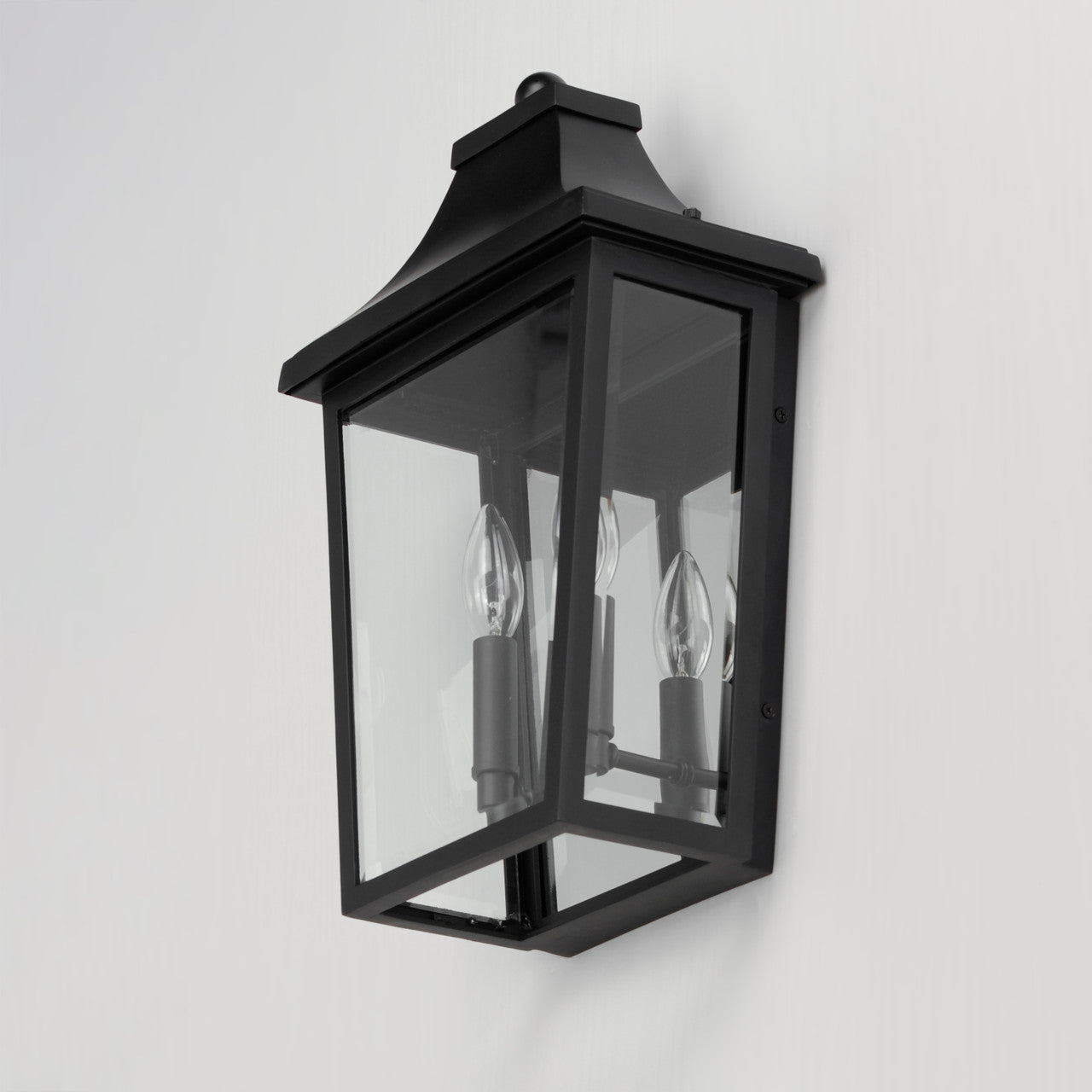 Maxim Sutton Place VX 2-Light Pocket Sconce in Black 40231CLBK