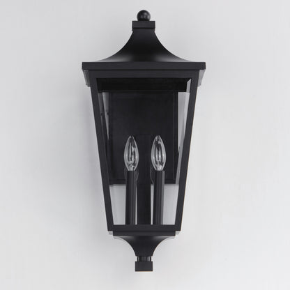 Maxim Sutton Place VX Large 2-Light Outdoor Sconce in Black 40235CLBK