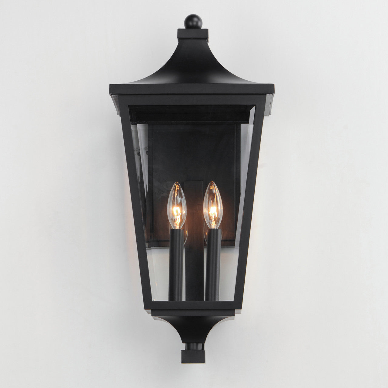 Maxim Sutton Place VX Large 2-Light Outdoor Sconce in Black 40235CLBK