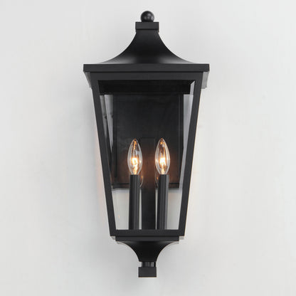 Maxim Sutton Place VX Large 2-Light Outdoor Sconce in Black 40235CLBK