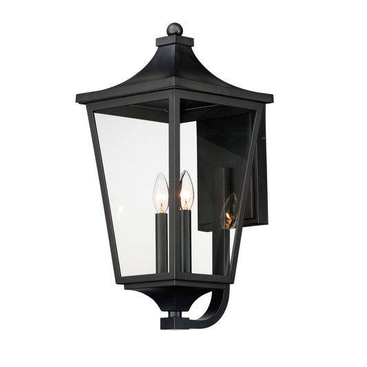 Maxim Sutton Place VX Large 2-Light Outdoor Sconce in Black 40235CLBK