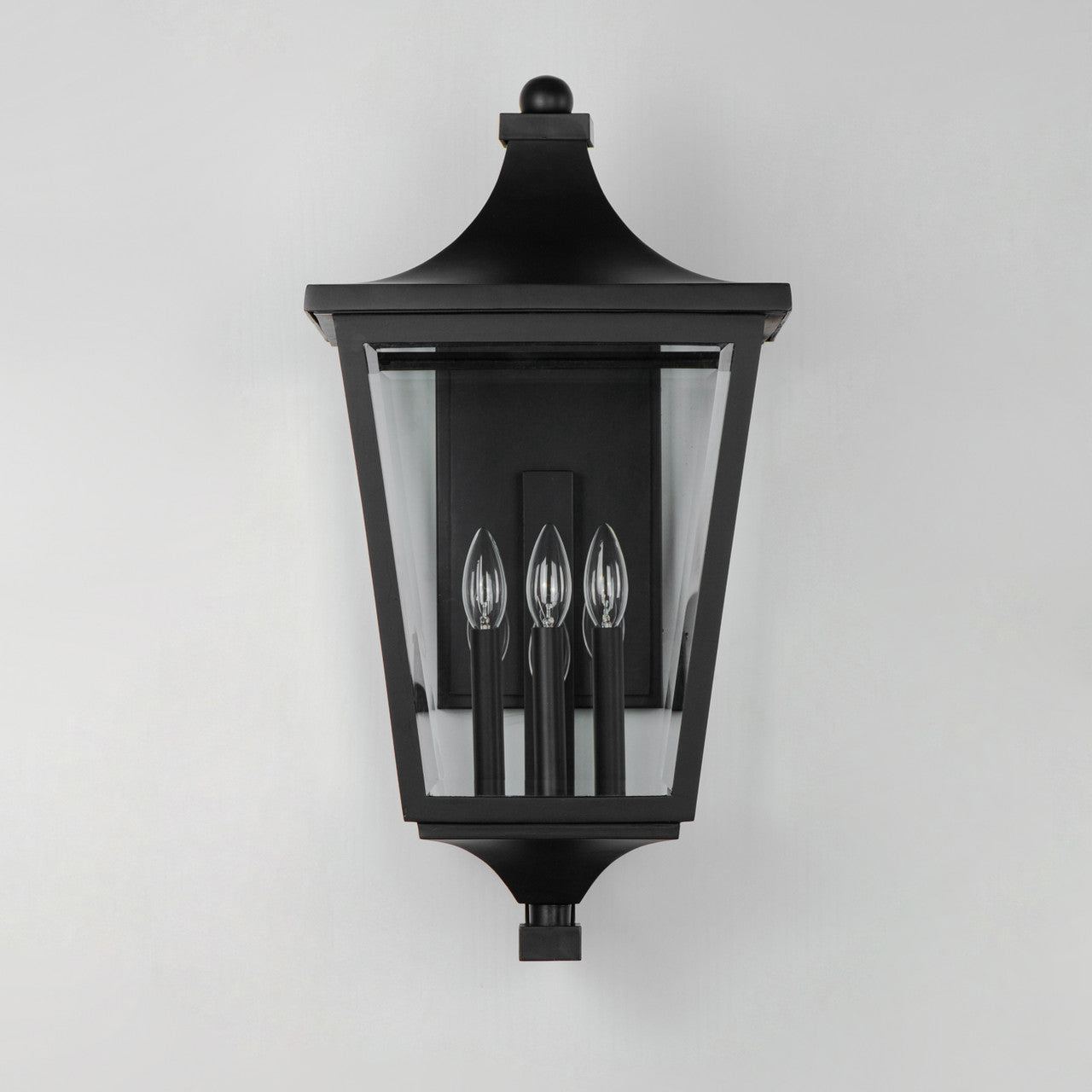 Maxim Sutton Place VX 3-Light Outdoor Lantern in Black 40237CLBK