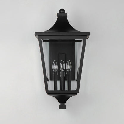 Maxim Sutton Place VX 3-Light Outdoor Lantern in Black 40237CLBK