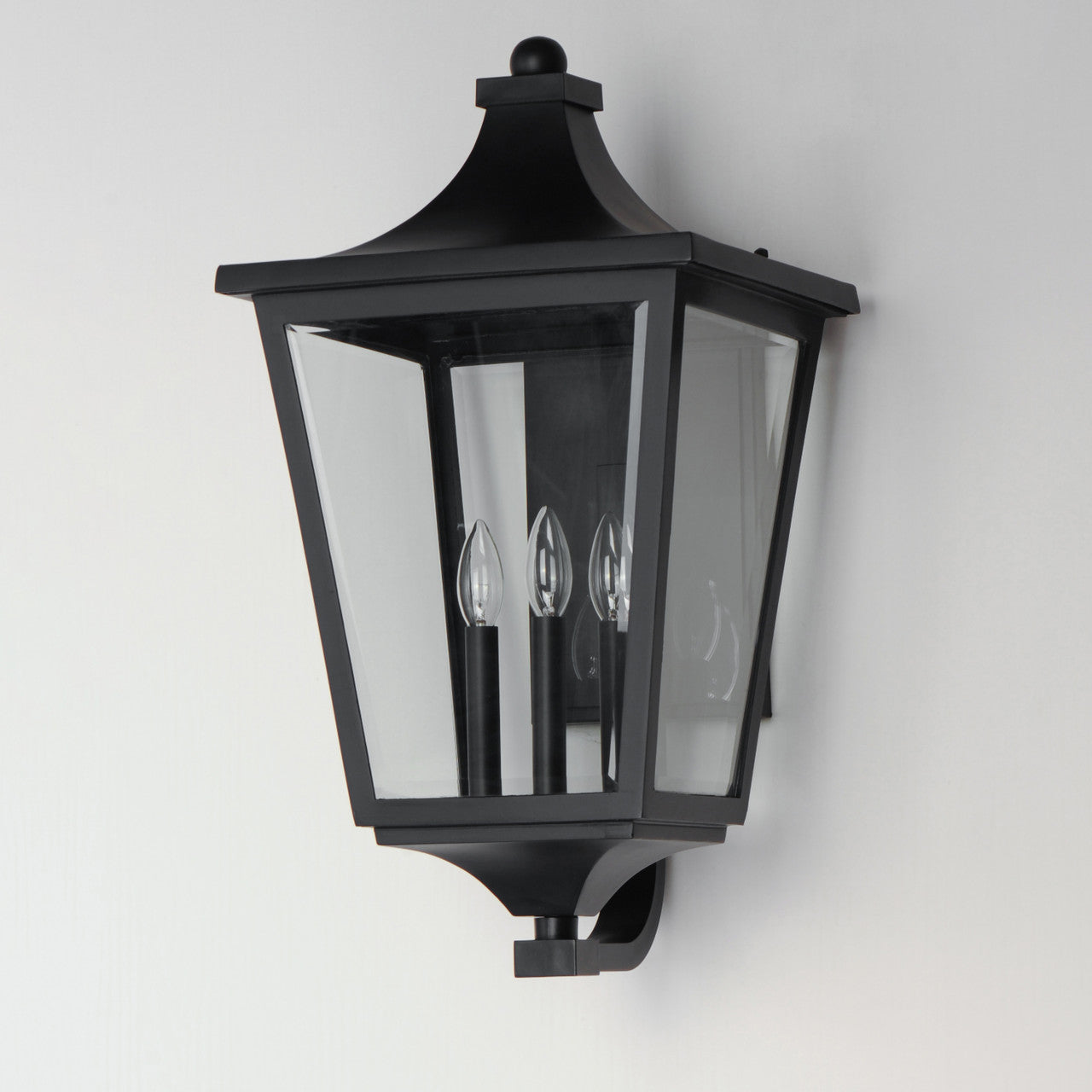 Maxim Sutton Place VX 3-Light Outdoor Lantern in Black 40237CLBK