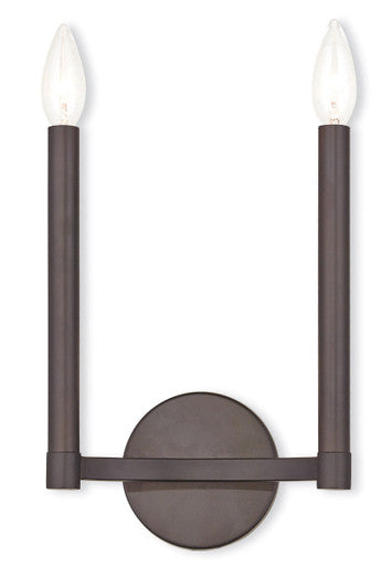 Livex Lighting Alpine Collection 2 Light Bronze Wall Sconce in Bronze 40242-07