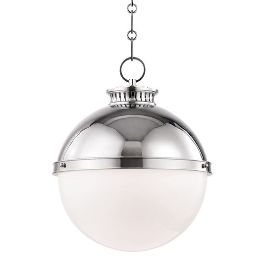 Hudson Valley Lighting Latham Pendant in Polished Nickel 4025-PN