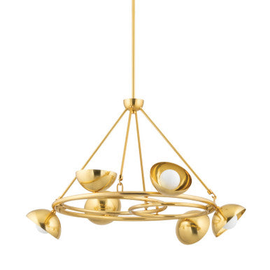 Corbett Lighting Oraibi Chandelier in Vintage Brass 403-06-VB