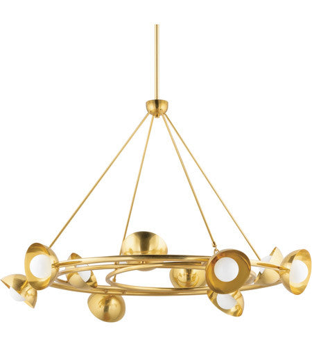 Corbett Lighting Oraibi 10 Light Chandelier in Brass 403-10-VB