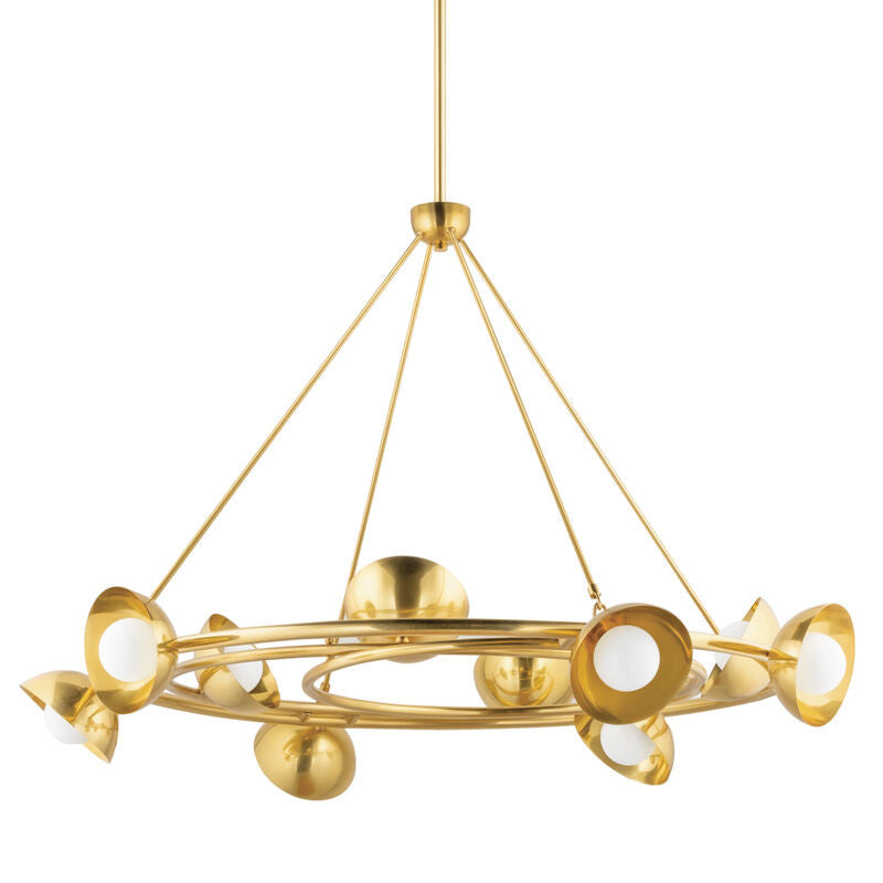 Corbett Lighting Oraibi Chandelier in Vintage Brass 403-10-VB