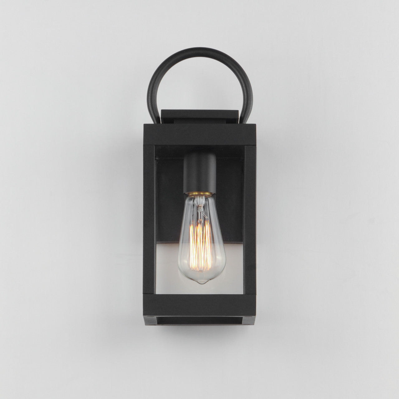 Maxim Nassau VX 1-Light Outdoor Wall Lantern in Black 40312CLBK